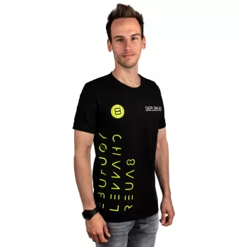 T-Shirt der8auer YT-Design Größe L — Baumwoll-Rundhalsausschnitt, Freizeitbekleidung