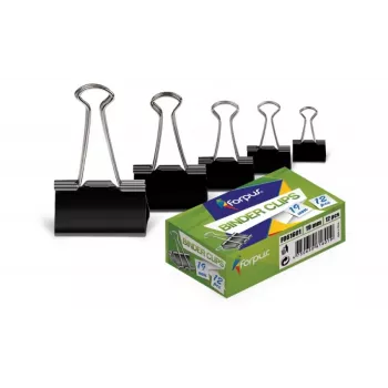Forpus Clips, 32 mm, schwarz, 12 Stück