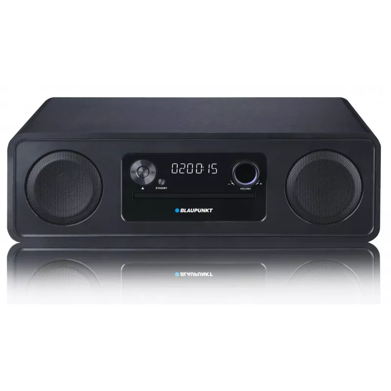 Blaupunkt MS20BK Micro-Hi-Fi-System, Bluetooth, CD/CD-RW/MP3/WMA, FM-Radio, USB, AUX, Uhr/Wecker, 120 W, schwarz