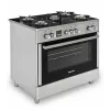 Freistehender Gas-Elektro-Herd Ravanson KWGE-K90, 5 Kochzonen, 90 cm, inox