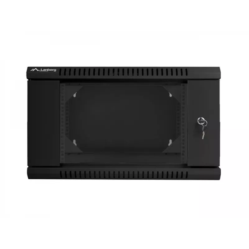 Wandmontierbarer Rack LANBERG WF02-6606-10B 6U 600x374,3x600 mm Edelstahl schwarz
