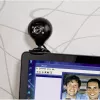Hama 00053950 Spy Protect HD Webcam, 1,3 MP, 1280 x 720, 30 fps, integriertes Mikrofon, USB 2.0, Schwarz