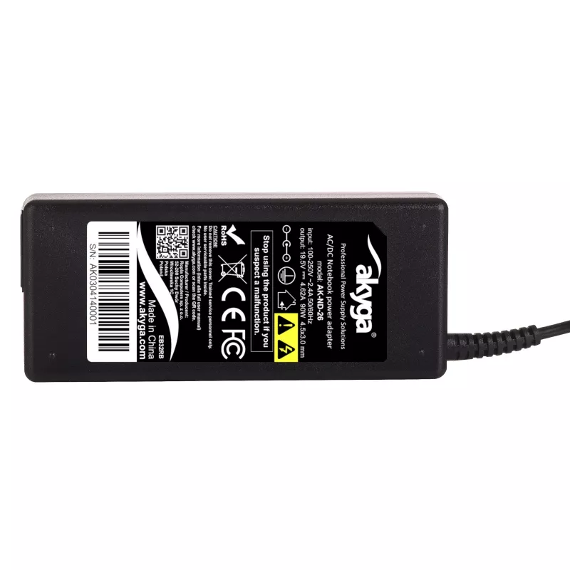 Akyga AK-ND-26 Laptop-Netzteil für HP, 90 W, 19,5 V, 4,62 A, 4,5 x 3,0 mm + Pin