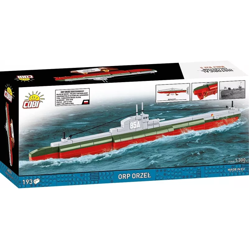 Bausatz Cobi ORP Orzeł 193 Blöcke Montagemodell Schiff