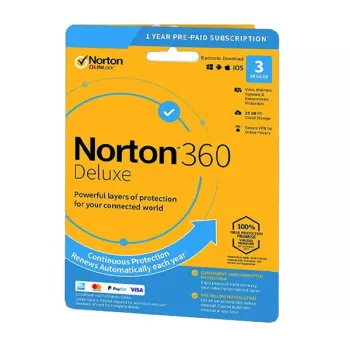 Norton 360 Deluxe | 3 Geräte | 1 Jahr | 25 GB Cloud-Speicher | EU