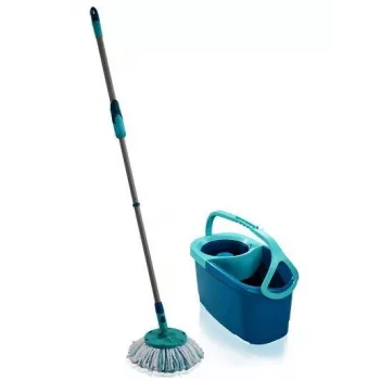 Leifheit Clean Twist Disc Mop 52101 Wischsystem und Eimer, Einzeltank, blau