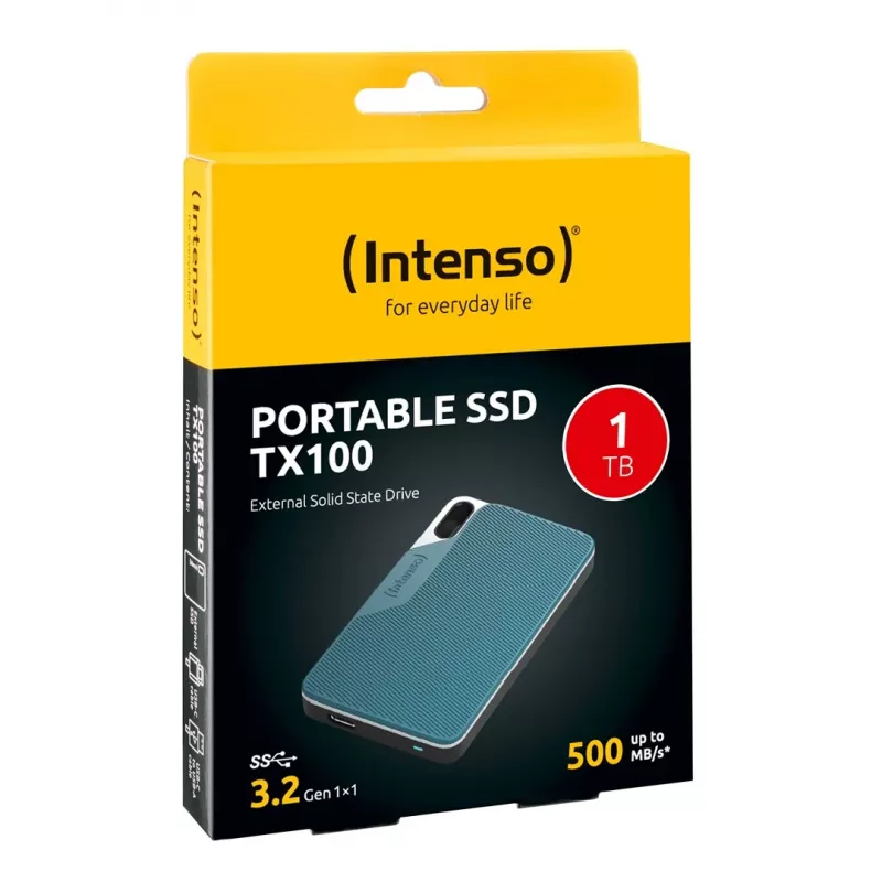 Intenso TX100 1-TB-externe-SSD, USB-C 3.2 Gen 1x1