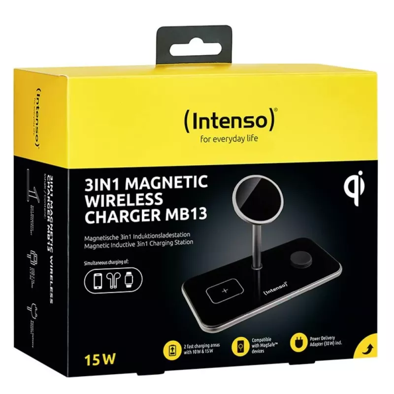 Intenso MB13 Headphones Wireless USB Fast Charging Schwarz