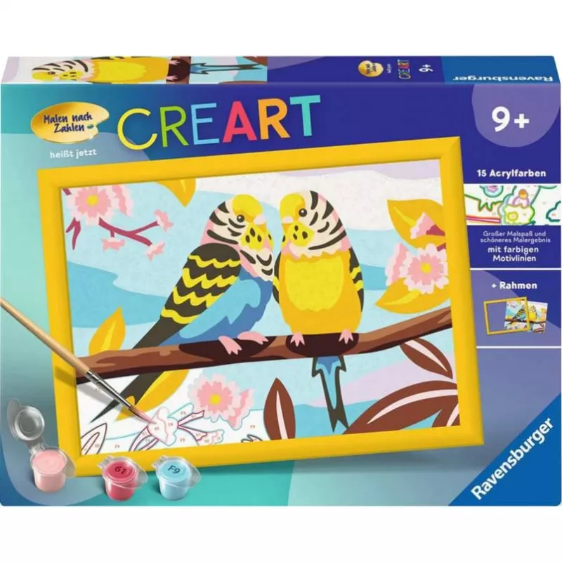 CreArt - Farbenfrohe Wellensittiche, Malen