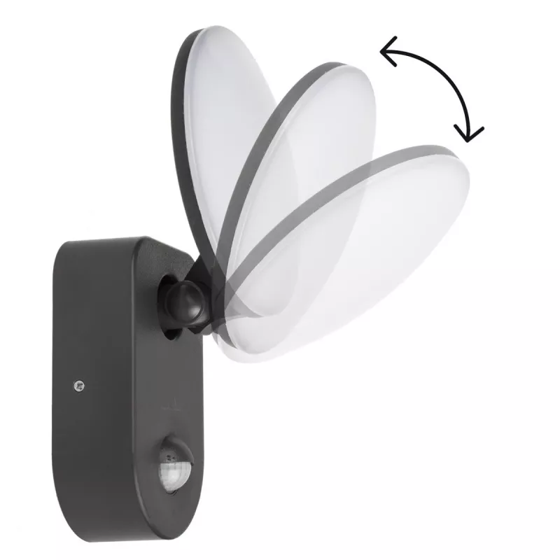 MACLEAN MCE367 Wandleuchte LED mit PIR-Sensor, Außen-Wandleuchte mit Bewegungsmelder