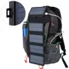 PowerNeed ES20000B faltbares Solarpanel mit Powerbank, 9 W, 20000 mAh, Li-Poly, 2x USB 2 A, Schwarz