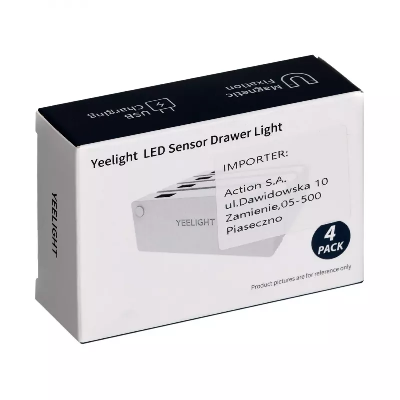 Yeelight YLCTD001-4pc Sensor-Schubladenlicht LED-Schubladenleuchte mit Bewegungssensor (4 Stück)