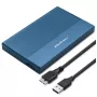 Externes 2,5 Zoll SSD/HDD-Gehäuse QOLTEC 52276 USB 3.0 SATA bis zu 2 TB