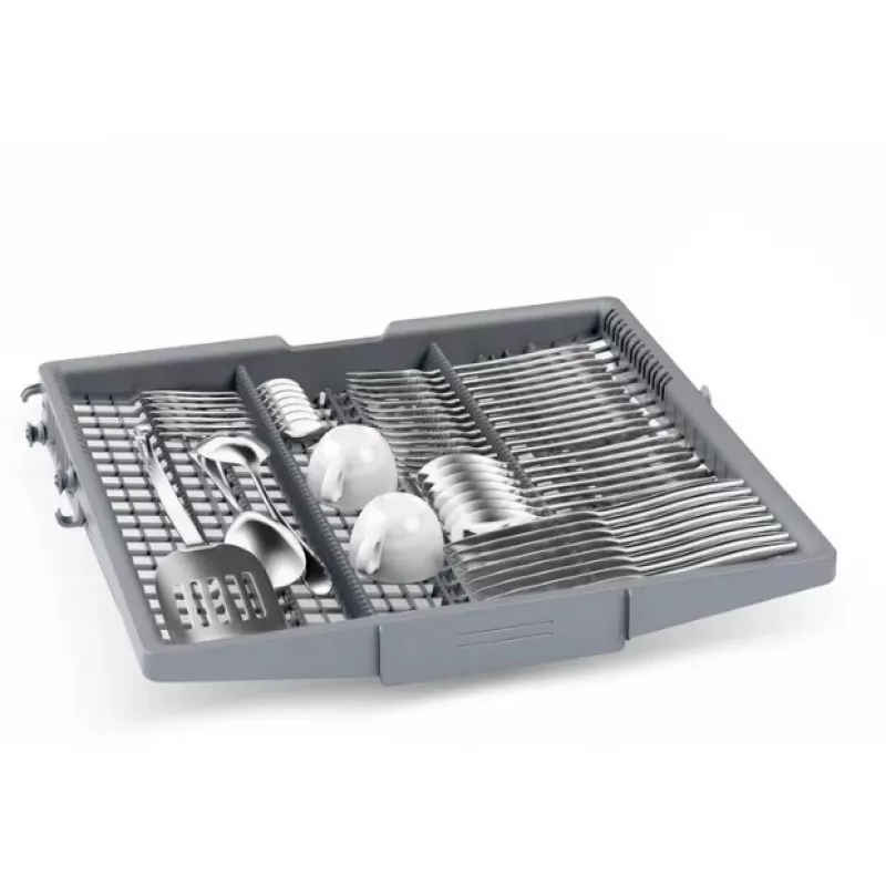 Bosch SMS4EVI04E freistehender Geschirrspüler, 13 Maßgedecke, 46 dB, Energieklasse D, Home Connect, 60x60x84,5 cm, Edelstahl