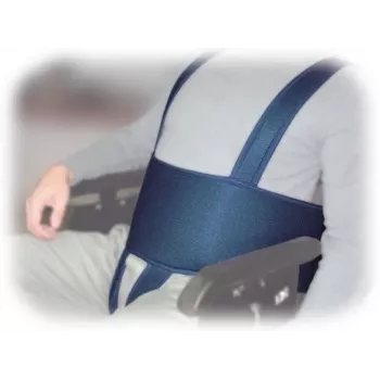 Rollstuhl-Stabilisierungsgürtel Aston Secubac IV 681022 — textil, verstellbarer Klettverschluss, 150 cm Länge, 20 cm Breite, blau