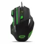 Esperanza EGM201G MX201 Wolf Gaming-Maus, kabelgebunden, 7D, optisch, 2400 DPI, USB, grün