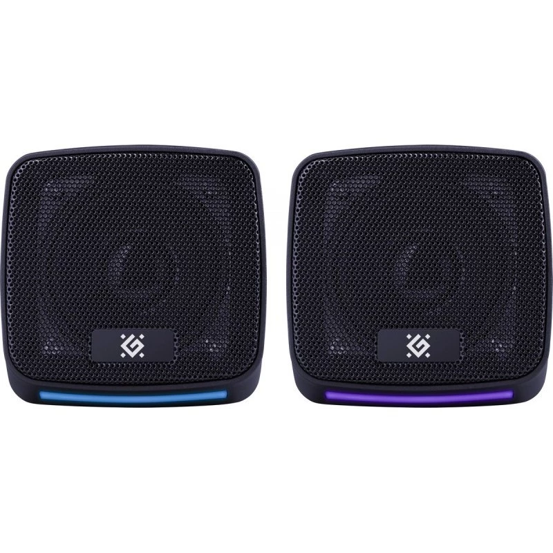 Defender J3 2.0 PC-Lautsprecher, 6 W, LED, USB-Stromversorgung, AUX, 90–20000 Hz, Schwarz