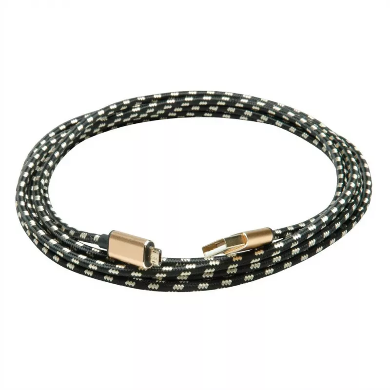 ROLINE 11.02.8820 USB-Kabel 1,8 m USB 2.0 USB-C Micro-USB B Schwarz - Gold (11.02.8820)