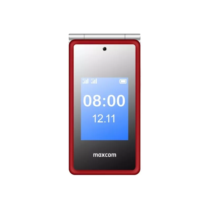 Maxcom MM835L 4G Klapphandy, Dual-SIM, 3,5 Zoll (8,89 cm), USB-C, rot