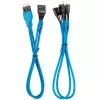 Corsair Premium Sleeved Frontpanel-Kabel-Verlängerungskit, blau