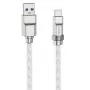 Silicone-Kabel HOCO Typ-A - Typ-C, 100 W, transparent, 1 m