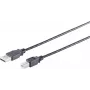 USB-Kabel S/CONN 13-23045 USB 2.0 3 m USB A USB B Schwarz