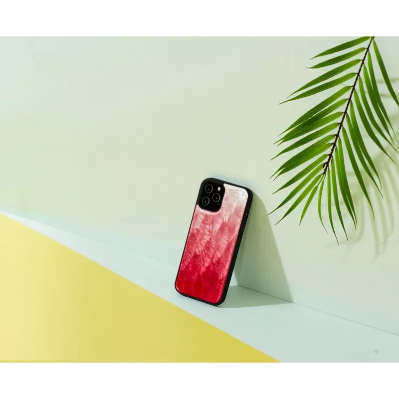 Schutzhülle iKins für Apple iPhone 12 / 12 Pro, pink lake mit schwarzem Rand