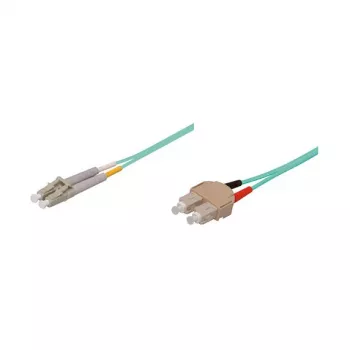 Patchkabel LWL Duplex OM3 (Multimode, 50/125) LC/SC, LSZH, umkehrbare Polarität, 0,5 m, Good Connections®