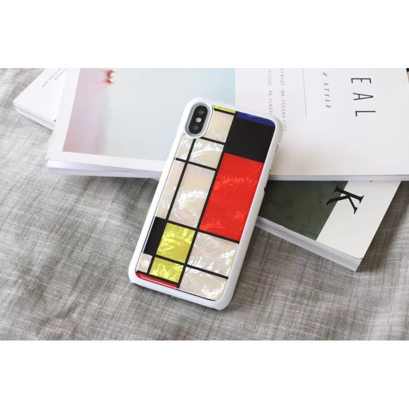 iKins Mondrian Hülle für iPhone XS/X, Weiß, K1624H