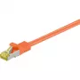 Netzwerkkabel Goobay RJ-45 CAT7 0,25 m Orange S/FTP