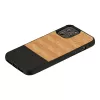 Handyhülle Man and Wood für iPhone 12 / 12 Pro — Fischgrätmuster Nero Schwarz
