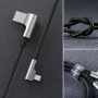 CB-AL01 Black Oem Nylon Cable USB Lightning 2m 90-Degree Connectors C
