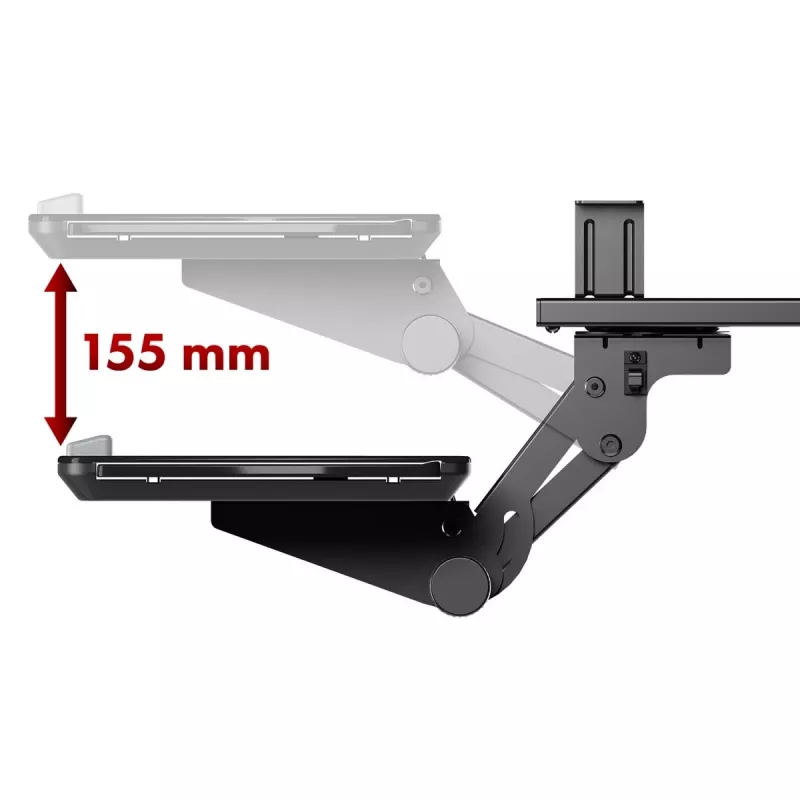 Maclean Untertisch-Tastaturhalterung, verstellbar, max. 5 kg, schwarz, MC-156 B