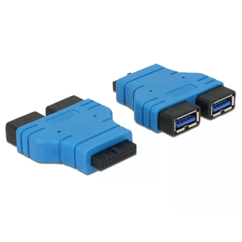 DeLOCK 65670 interner USB-3.0-Pfostenbuchsen-Adapter auf 2x USB-A