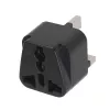 Maclean MCE154 Netzstecker-Adapter, EU-Steckdose auf UK-Stecker, Schwarz