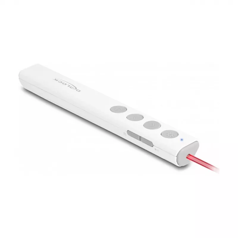 DeLOCK USB Laser Presenter weiß Wireless USB RF Nano Receiver