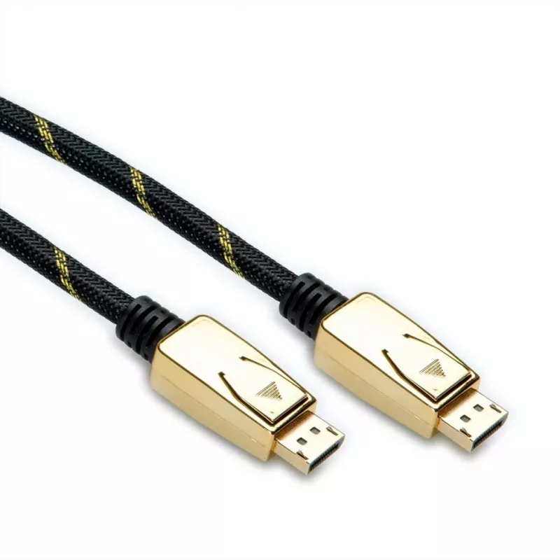 ROLINE 11.04.5921 DisplayPort-Kabel 2 m Schwarz - Gold (11.04.5921)