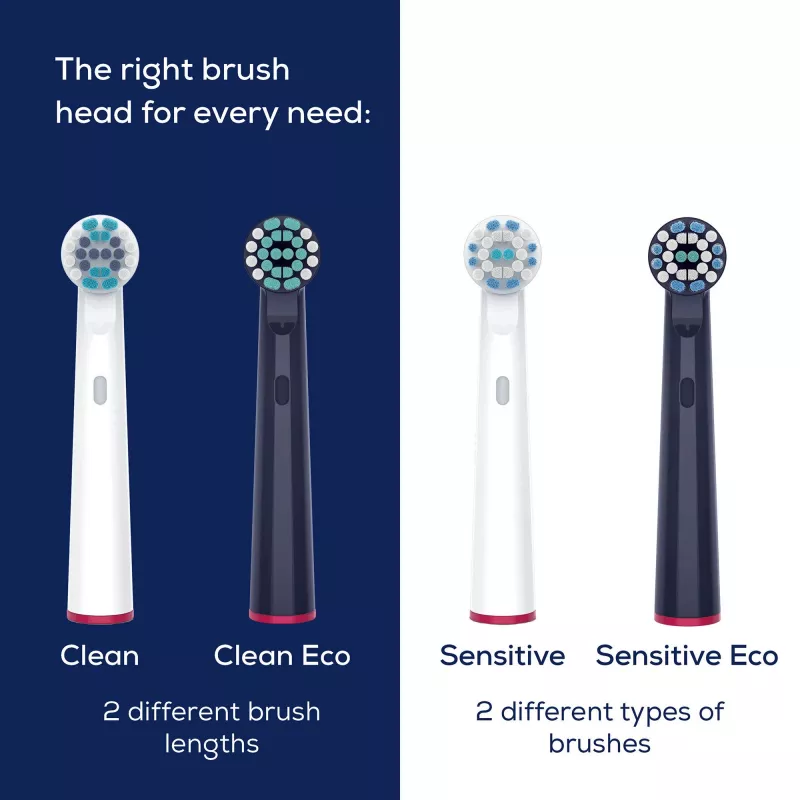 Beurer TB Clean Eco Green Planet Bürstenköpfe, dunkelblau, 4er-Pack
