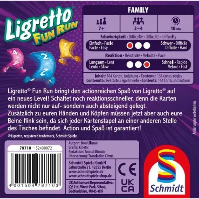 Ligretto Fun Run, Kartenspiel