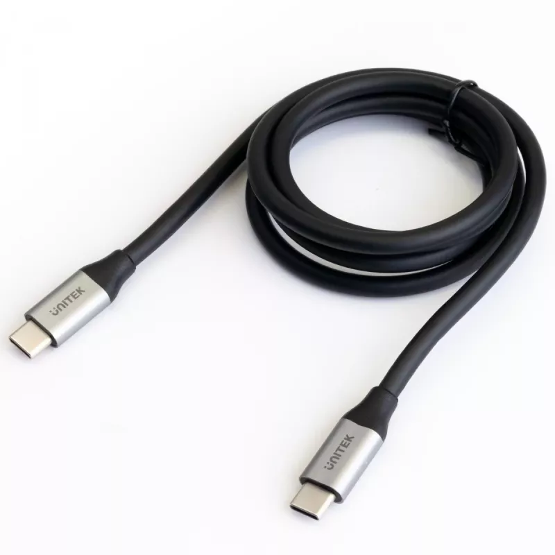 USB-C-zu-USB-C-Daten- und Ladekabel Unitek C14082ABK 1 m, USB 3.2 Gen 2 (10 Gbit/s), 100 W PD, Schwarz