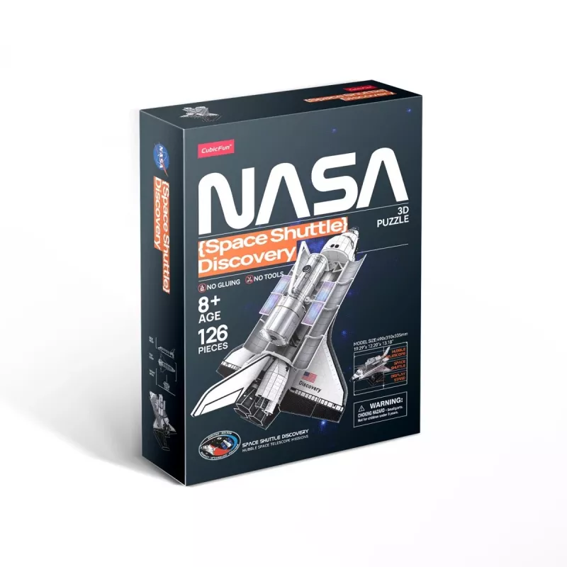 3D Puzzle Cubicfun Space Shuttle Discovery Modell 306-DS1057, Karton-Bastelsatz