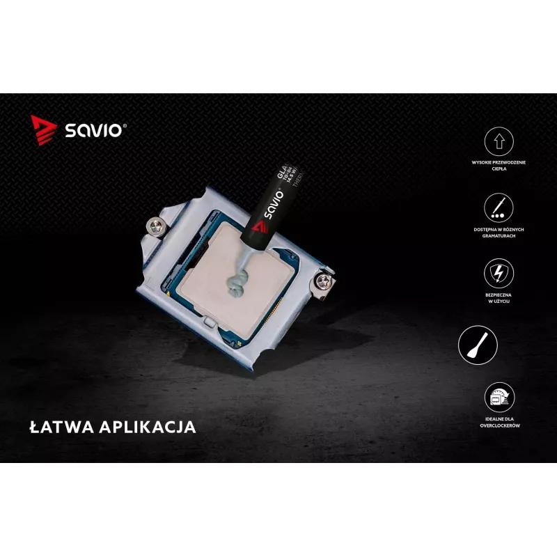 Savio Glacier TG-04 Wärmeleitpaste, 2 g, 14,5 W/mK, grau