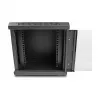 DeLOCK 43417 10-Zoll-Netzwerkschrank 6U mit Glastür, Schwarz