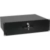 3U Rack-Einschub mit Schloss Omnitronic 30100953 — Rack-montierte Aufbewahrungsschublade für 19-Zoll-Racks
