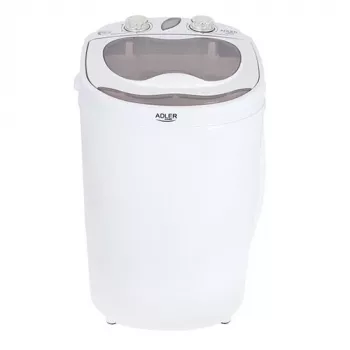 Toplader-Waschmaschine Adler AD 8055, tragbar, 3 kg Kapazität, creme, Drehregler, 150 W