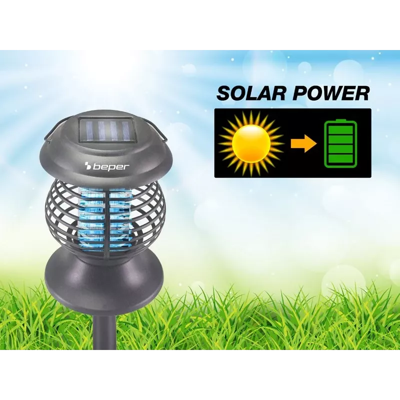 Beper P206ZAN111 Solar-Laterne Insektenvernichter, UV-A-Lampe