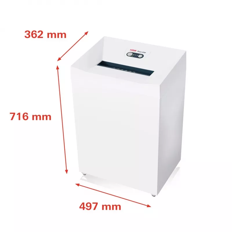 HSM Pure 530 Aktenvernichter, 80 l, 3,9 mm