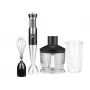 LAFE BlendMix BRK-003A Stabmixer-Set, 800 W, 2 Geschwindigkeiten, Turbo, Edelstahlmesser, 0,6-l-Becher, schwarz/silber
