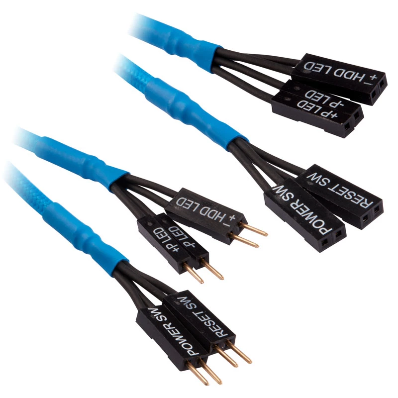 Corsair Premium Sleeved Frontpanel-Kabel-Verlängerungskit, blau