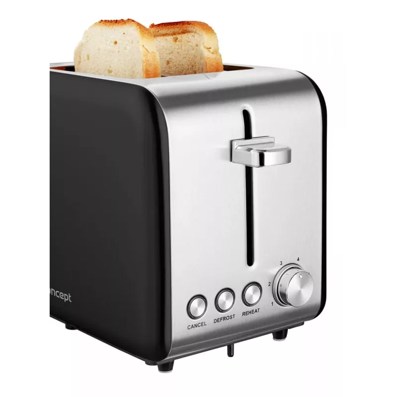 Toaster TE2052 Edelstahl schwarz